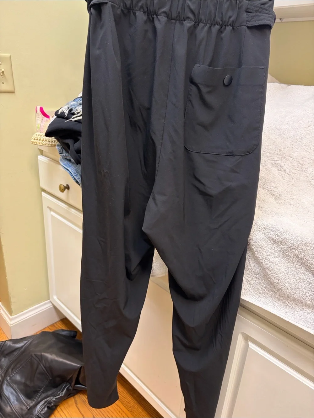 Athleta Black Skyline Waist Trousers with Self-Tie Belt - Picture 2 of 2